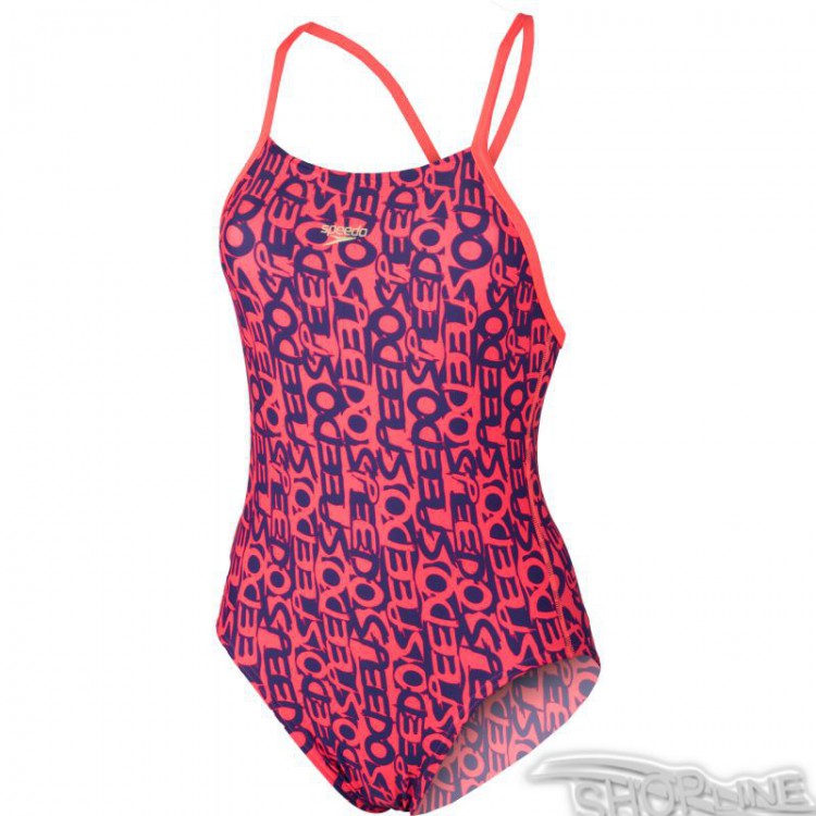 Plavky Speedo Allover Rippleback Rood & Paars Junior - 8-09142B113