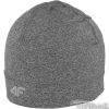 Čiapka 4f - H4Z17-CAU003-CIEMNY-SZARY-MELANZ